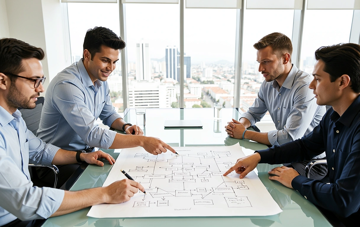 Equipo de ingeniería en acción